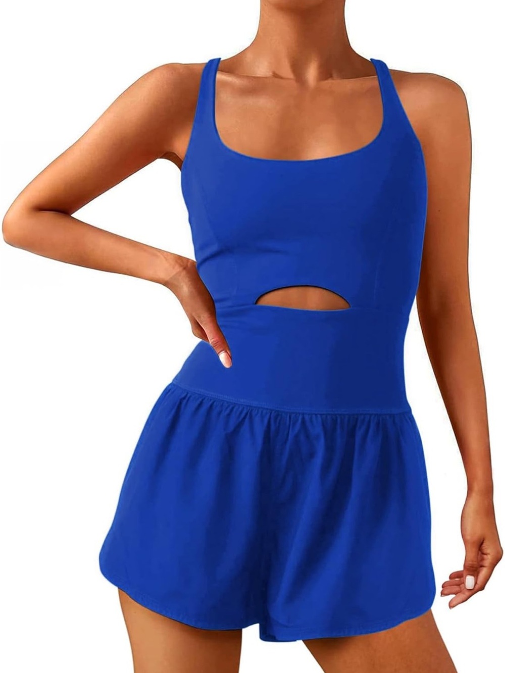 Wenlia Royal Blue Active Romper XS